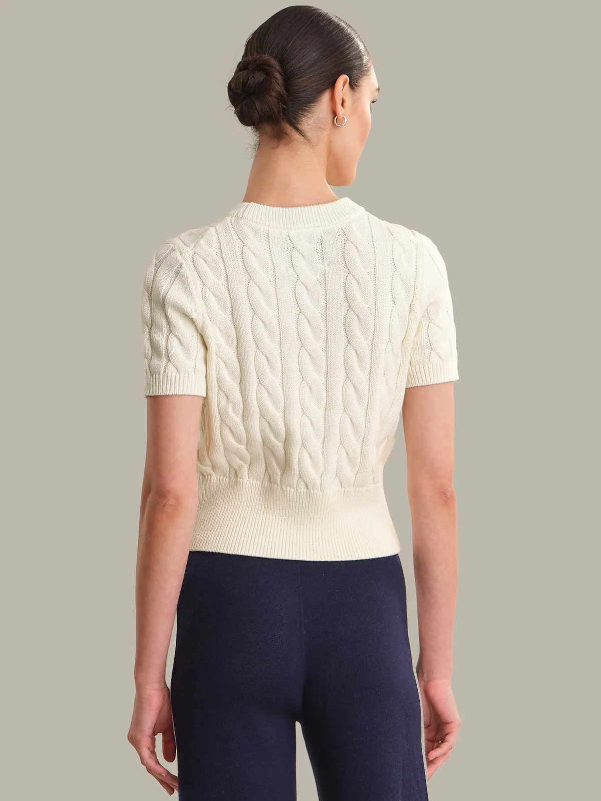 Clara: Cable Knit Pullover sold by 525 America product image thumbnail 3