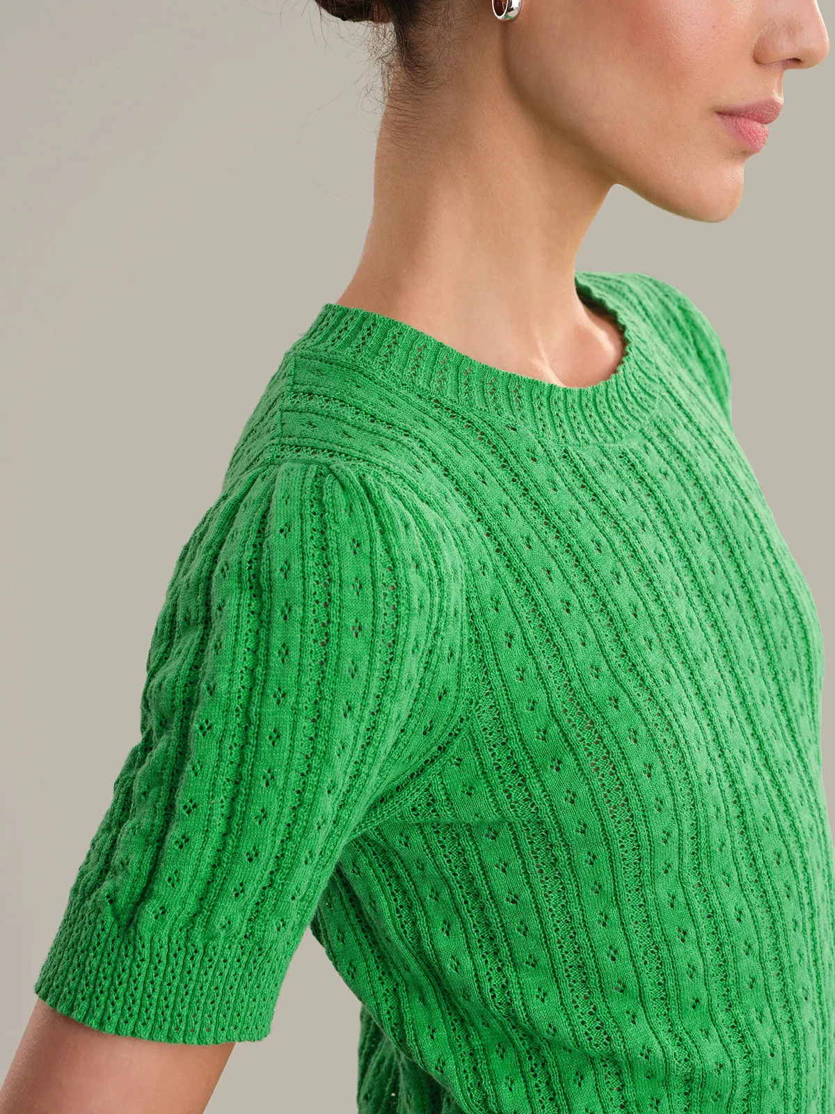 Harper: Pointelle Sweater sold by 525 America product image thumbnail 4