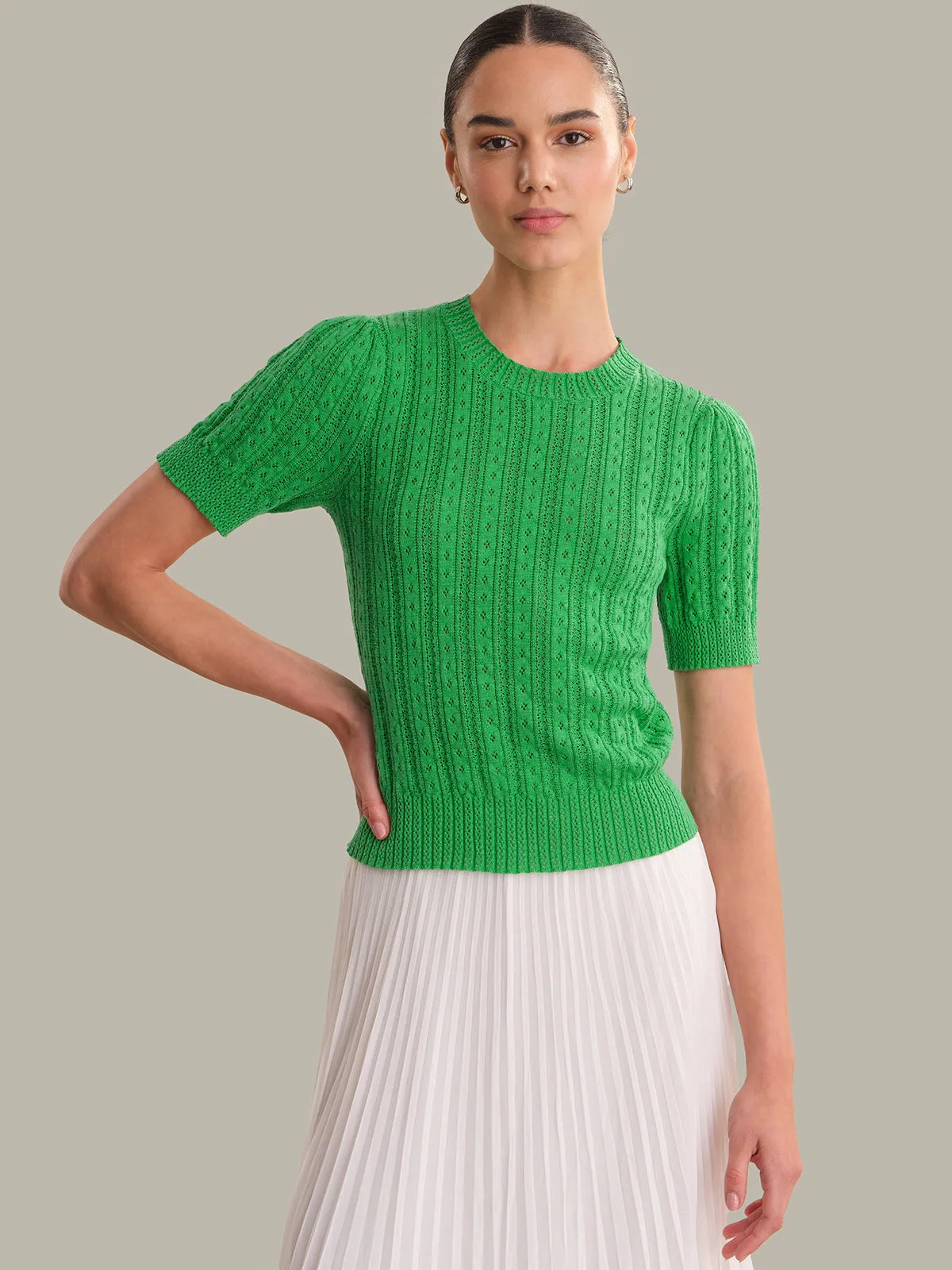 Harper: Pointelle Sweater sold by 525 America