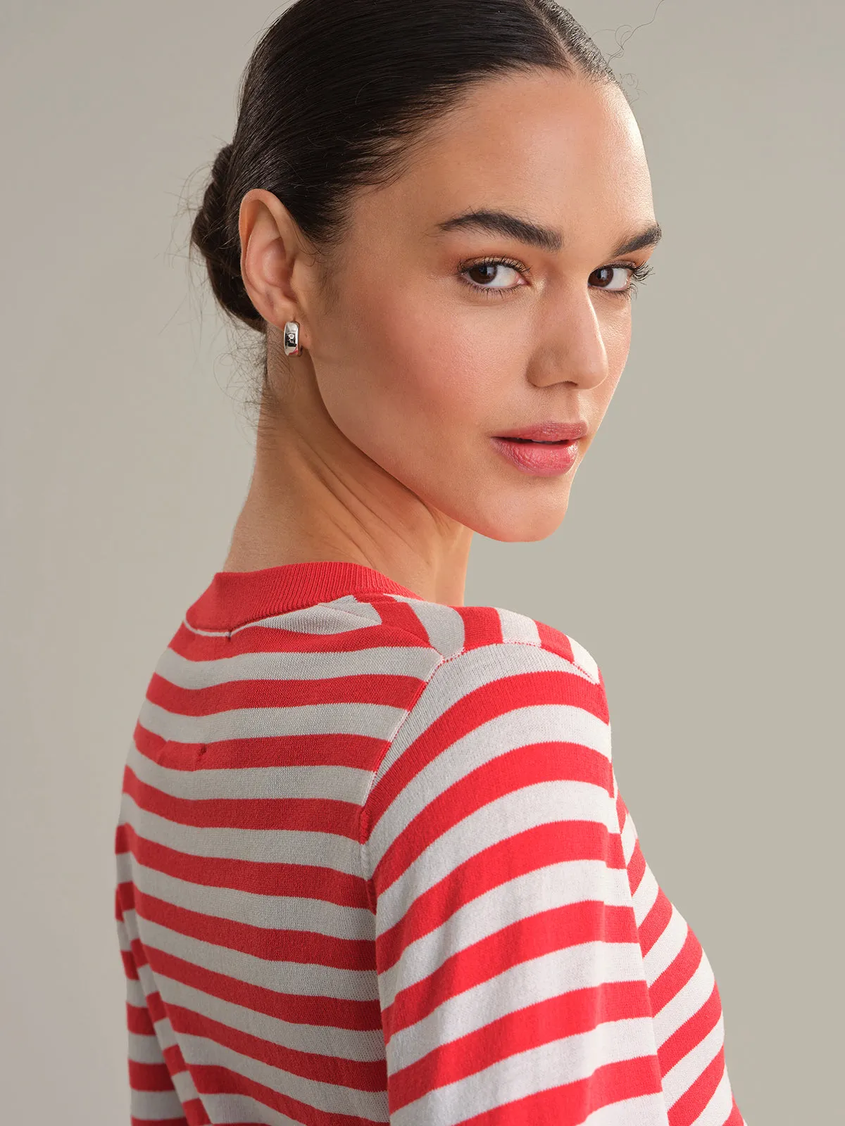 Jordan: Striped Cropped Cardigan sold by 525 America product image thumbnail 4