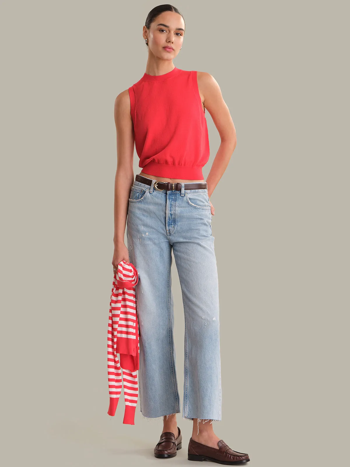 Lane: Cropped Vest sold by 525 America product image thumbnail 5