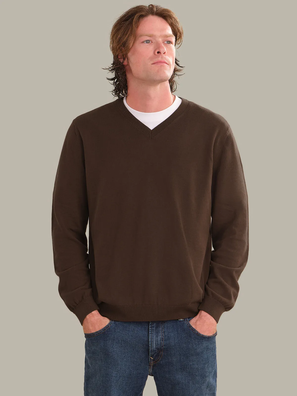 Grant: Men's Cotton V-Neck Sweater sold by 525 America