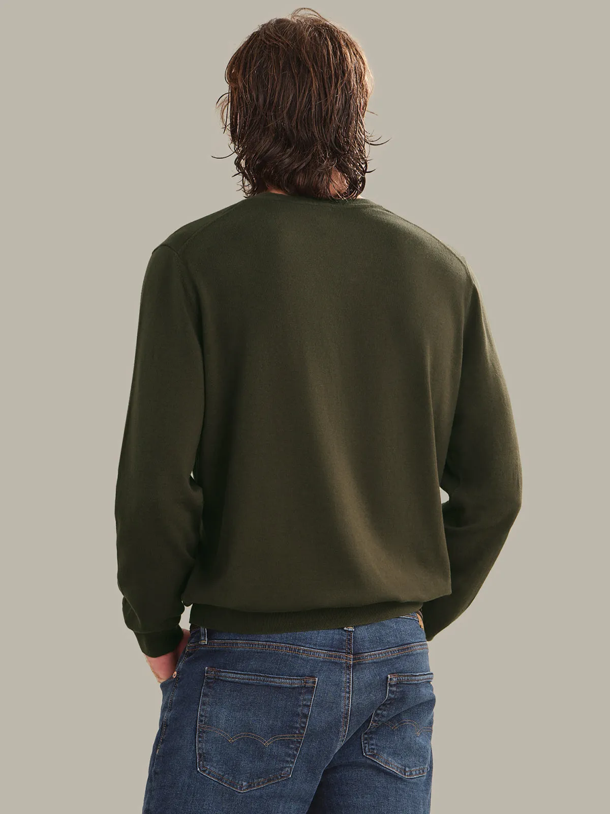 Grant: Men's Cotton V-Neck Sweater sold by 525 America product image thumbnail 3