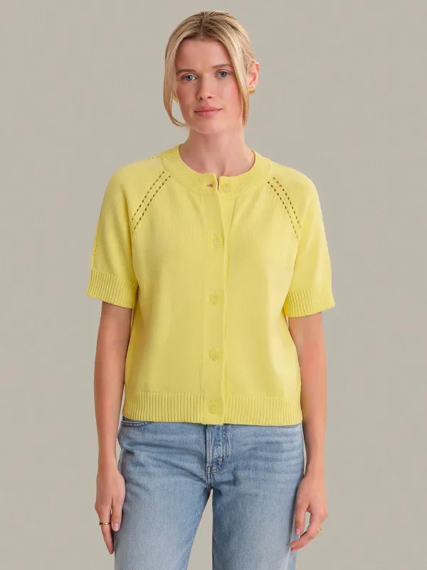 Melody: Cotton Button Down Cardigan made by 525 America