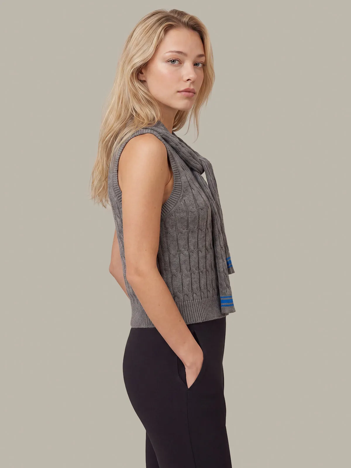 Martha Faux Over The Shoulder Cable Shell sold by 525 America product image thumbnail 2