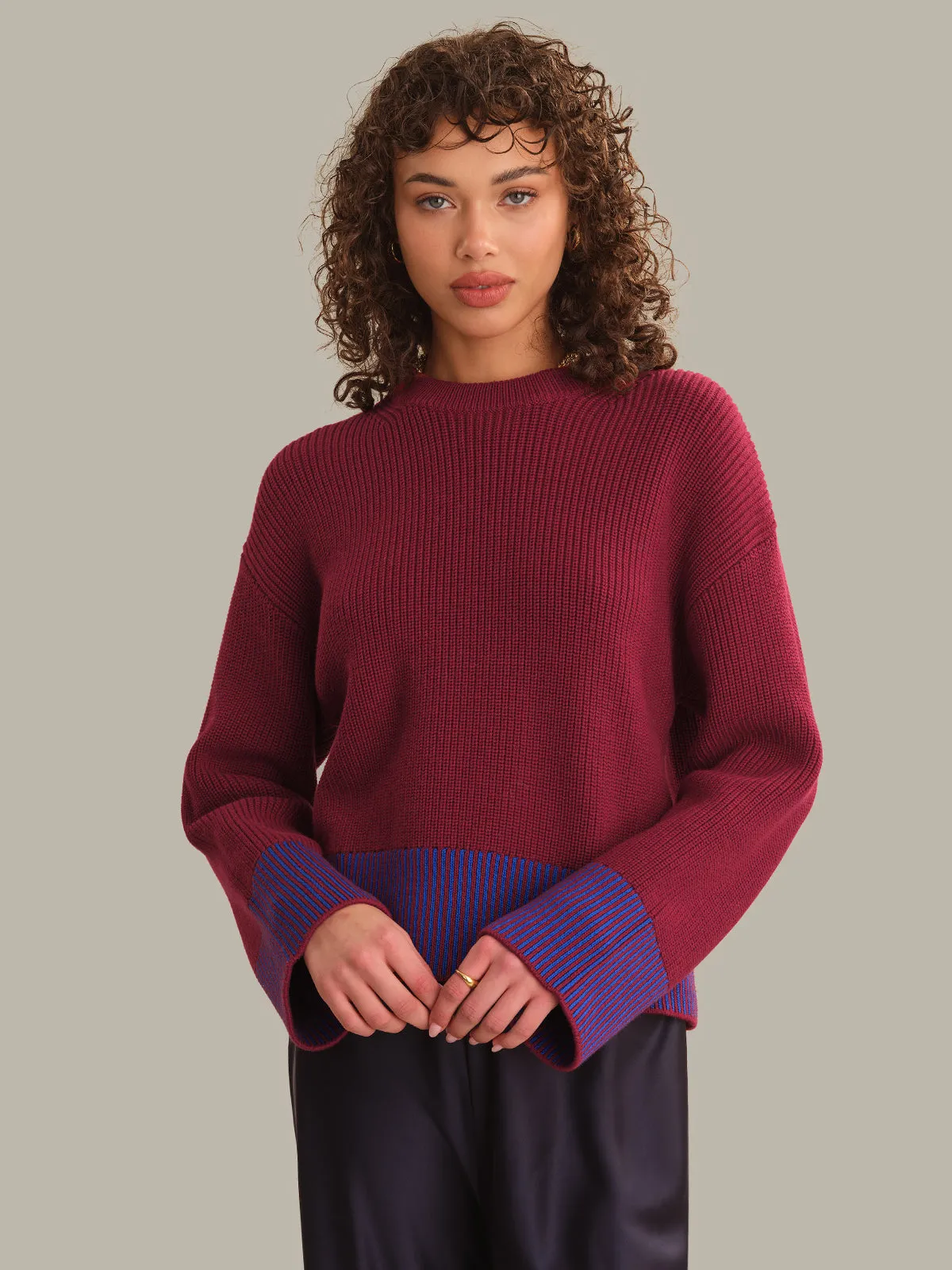 Sienna Stripe Rib Pullover sold by 525 America