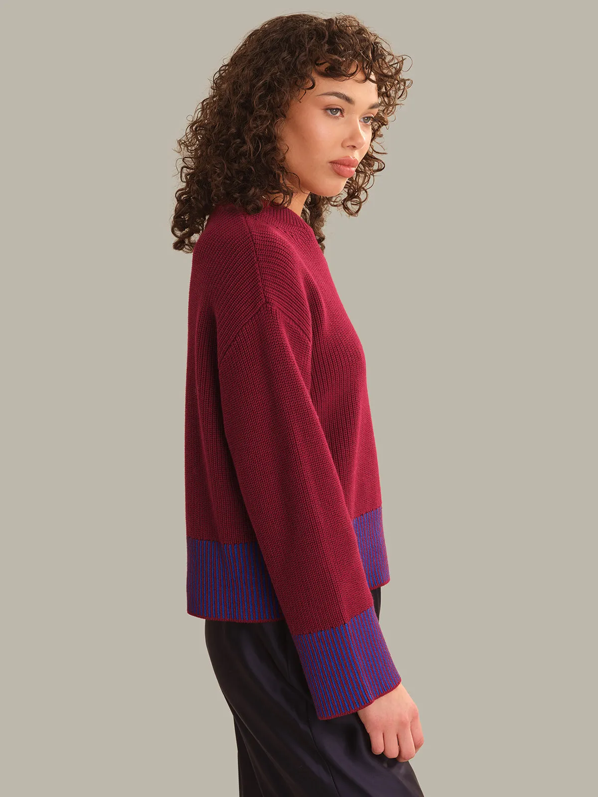 Sienna Stripe Rib Pullover sold by 525 America product image thumbnail 2