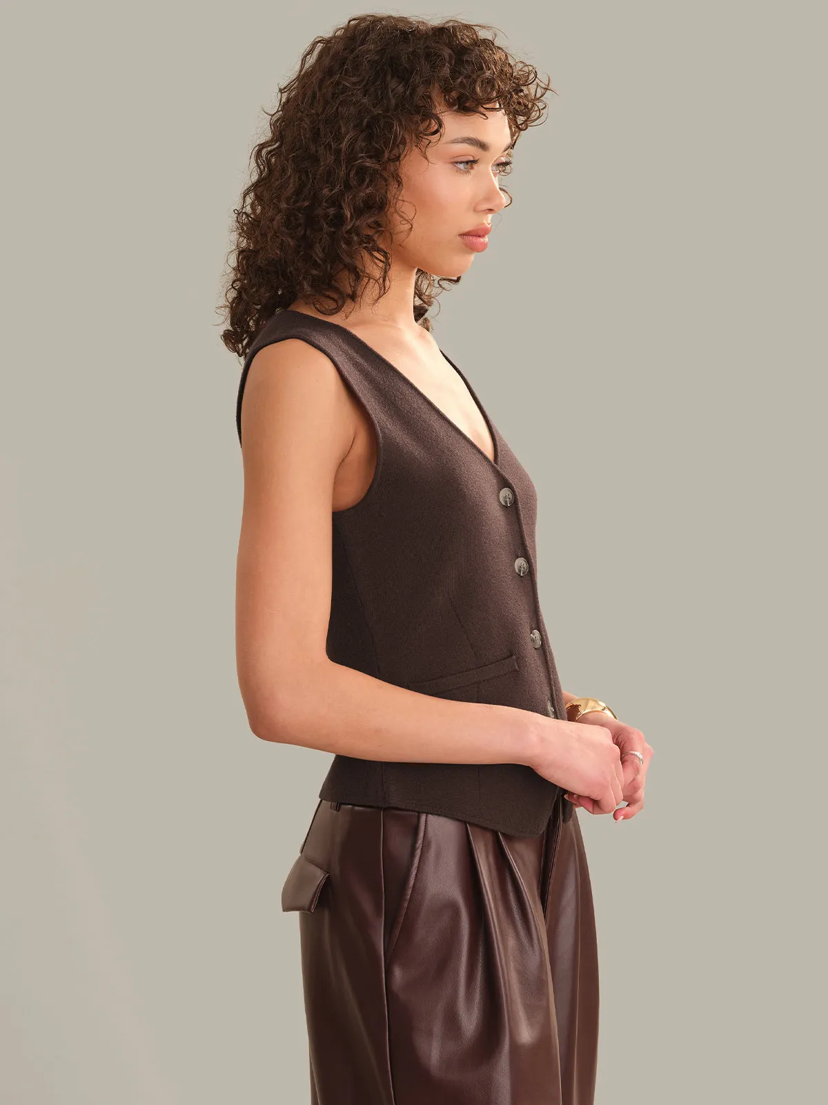 Tinsley Tailored Button Sweater Vest sold by 525 America product image thumbnail 2
