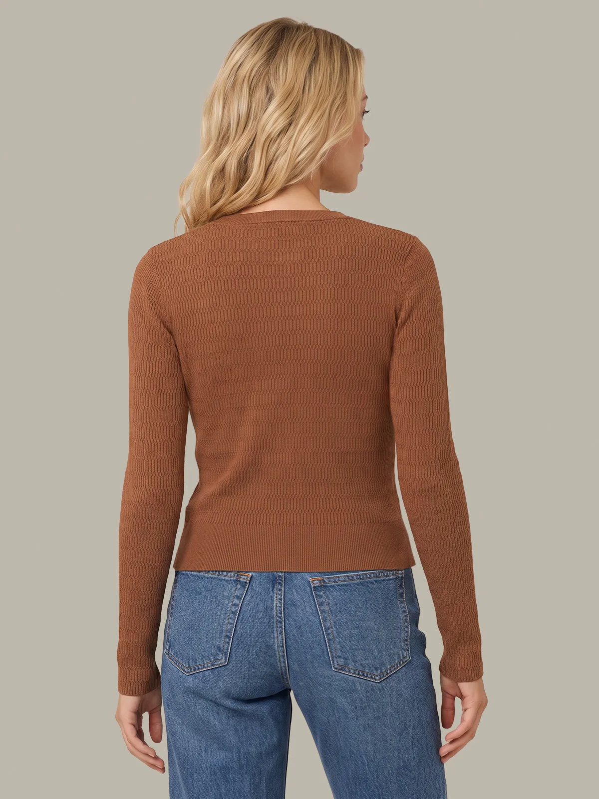 Leni Novelty Rib Crewneck sold by 525 America product image thumbnail 3