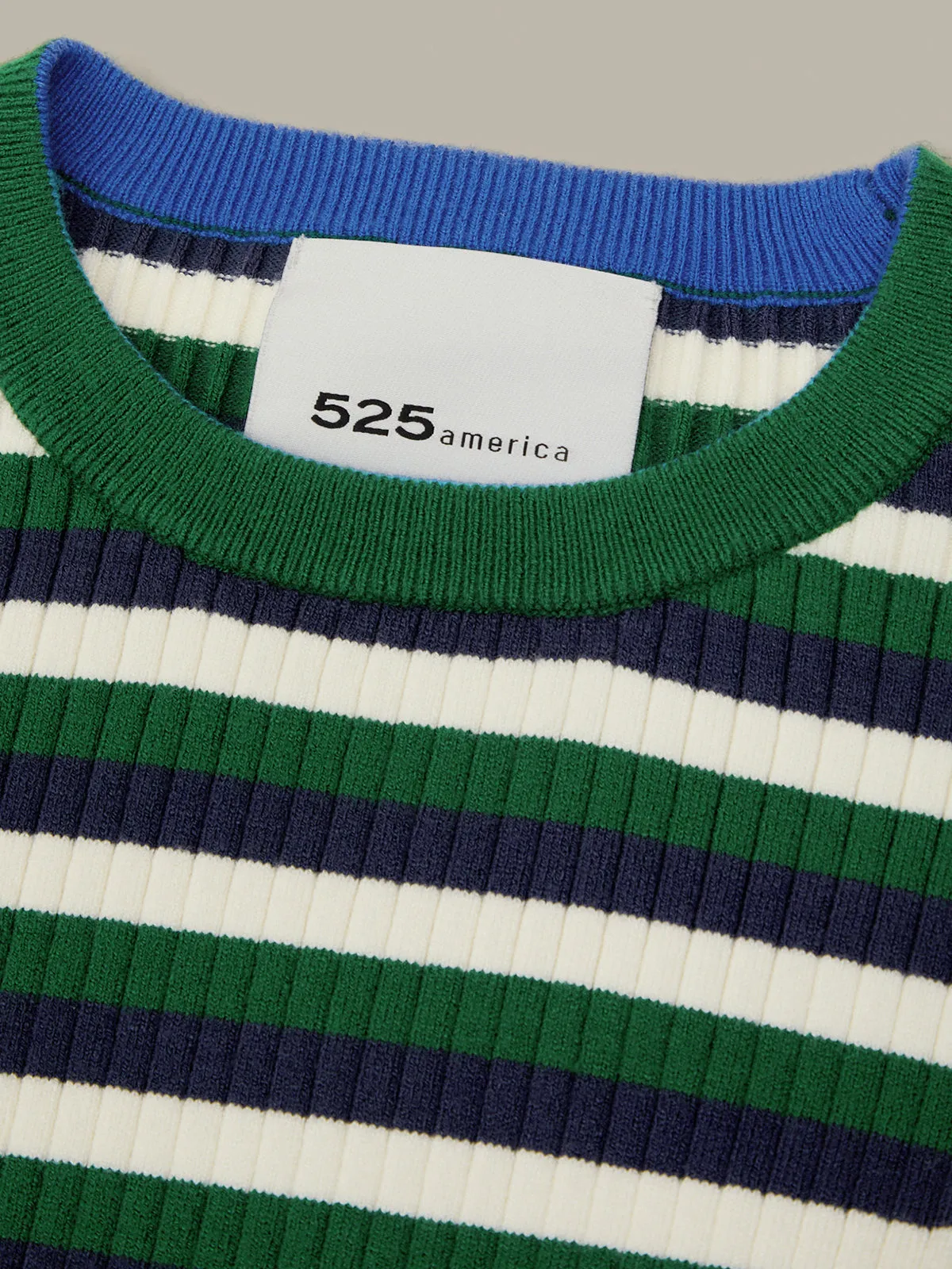 Callum Stripe Rib Crewneck sold by 525 America product image thumbnail 4