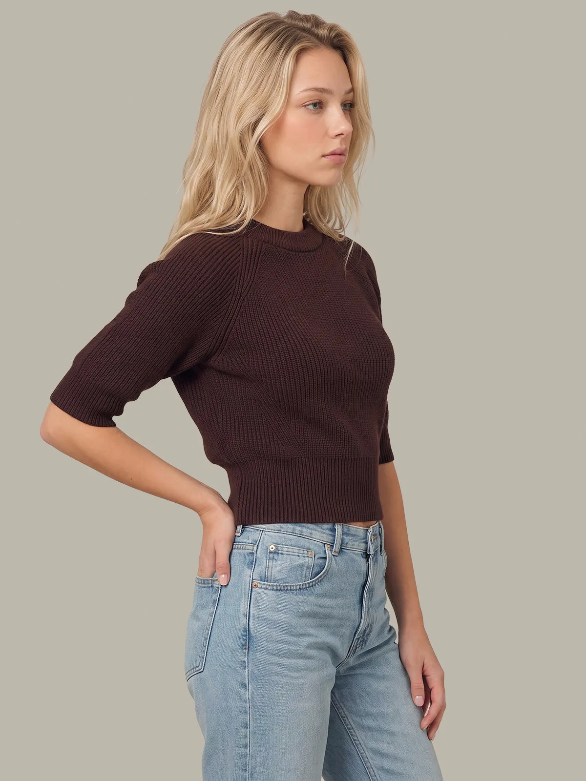 Cornelia Rib Crew Pullover sold by 525 America product image thumbnail 2