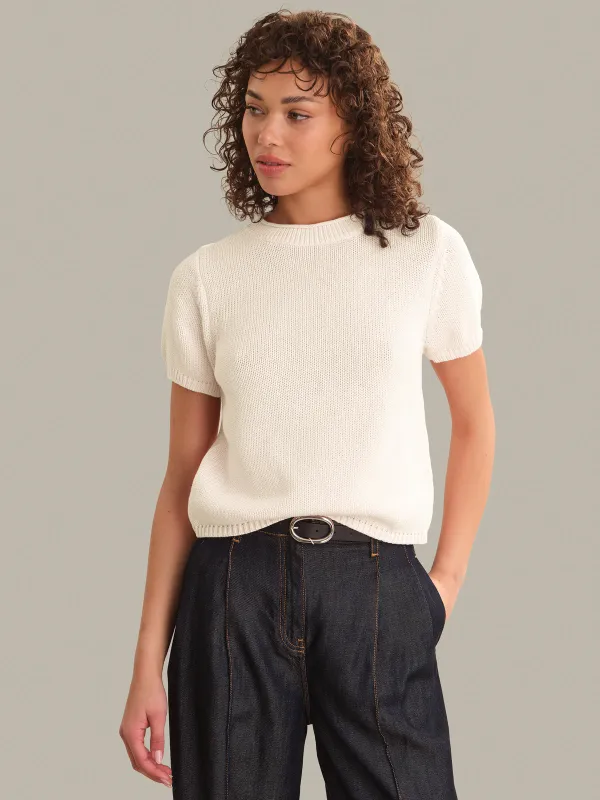 Banks Rolled Edge Sweater Tee made by 525 America