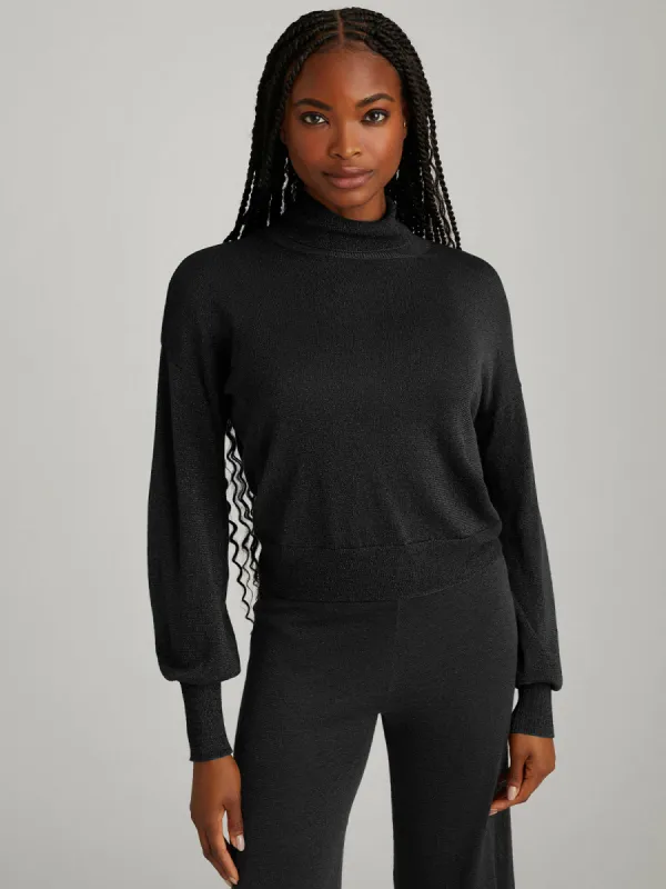 Kate: Metallic Mockneck Top sold by 525 America