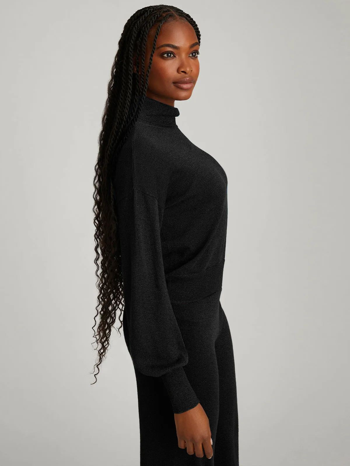 Kate: Metallic Mockneck Top sold by 525 America product image thumbnail 4