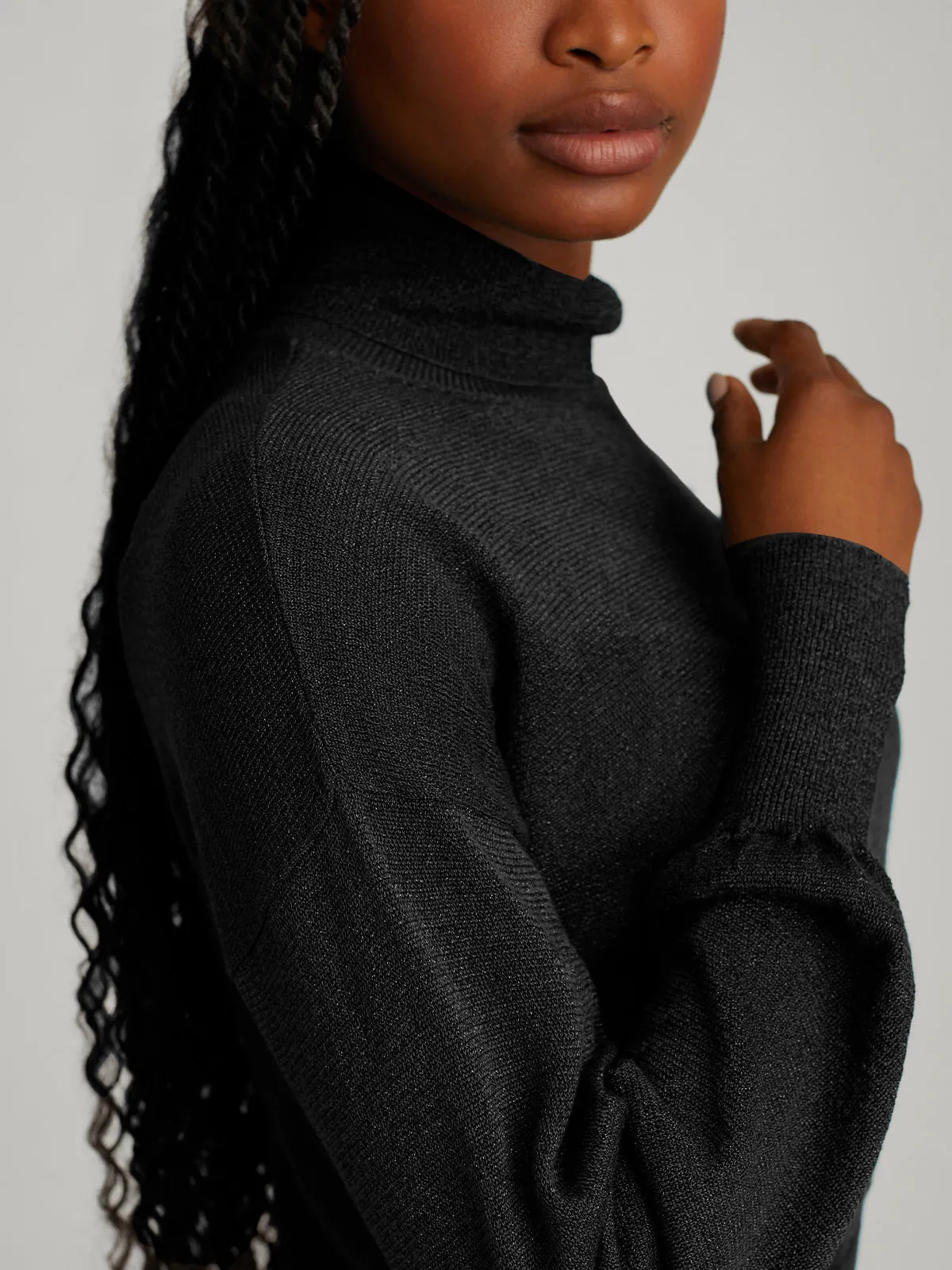 Kate: Metallic Mockneck Top sold by 525 America product image thumbnail 5