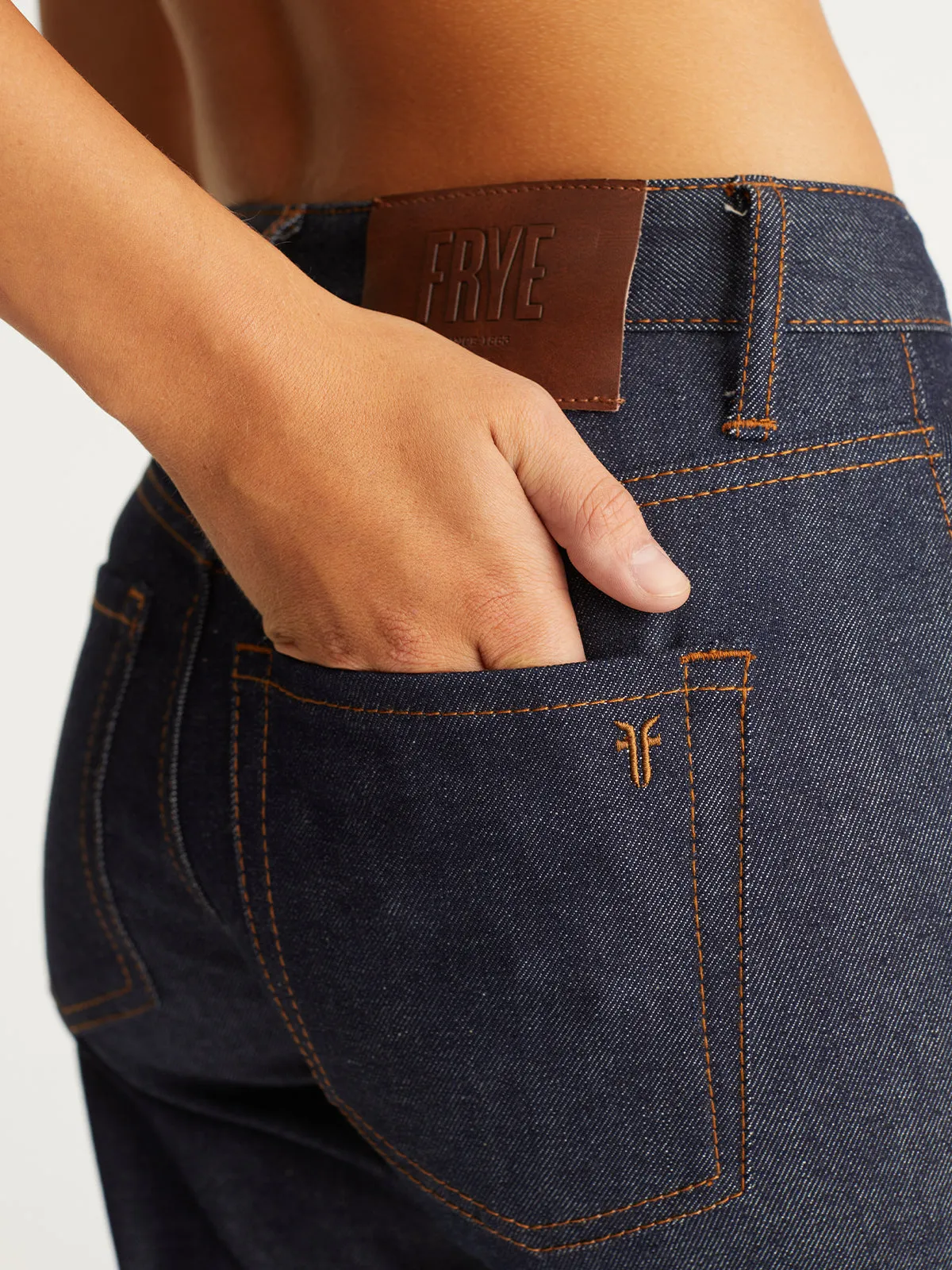 Raw Selvage Mid Rise Relaxed Straight Jeans sold by 525 America product image thumbnail 4