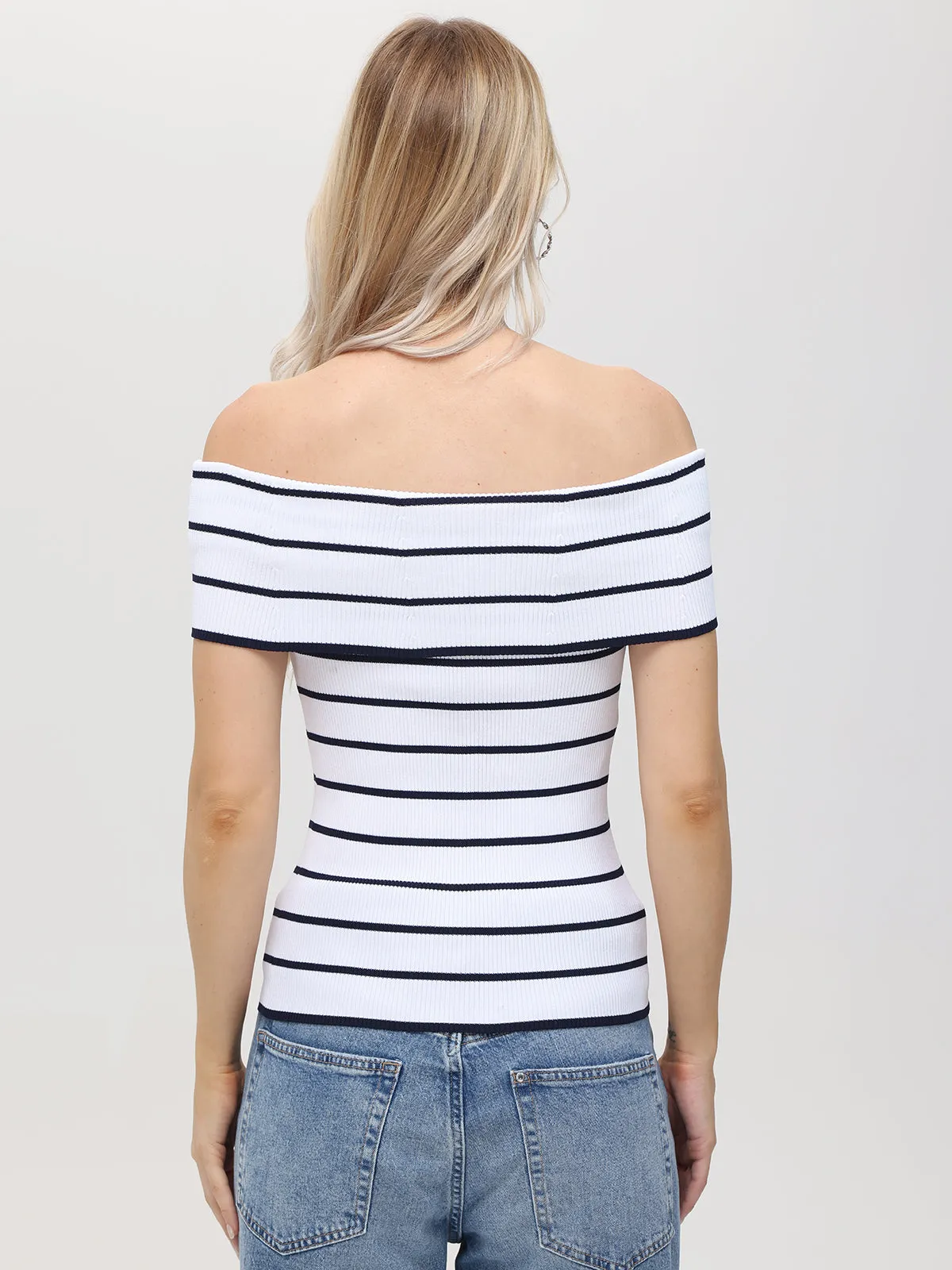 Essie: Stripe Off Shoulder Top sold by 525 America product image thumbnail 2