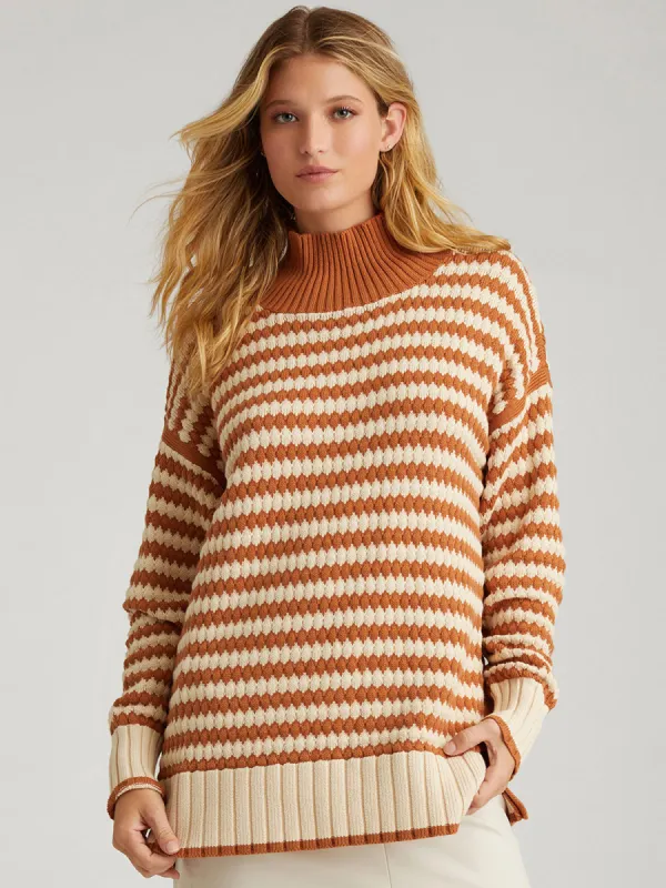 Giselle: Texture Stripe Pullover sold by 525 America