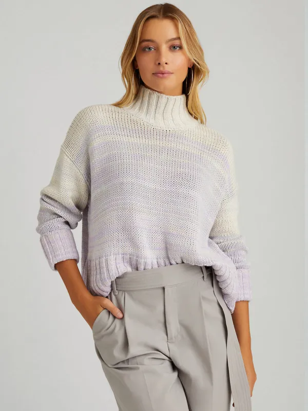 Blair: Ombre Mockneck Pullover made by 525 America