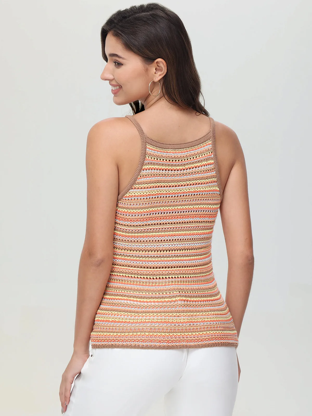 Thalia: Stripe Crochet Tank sold by 525 America product image thumbnail 4