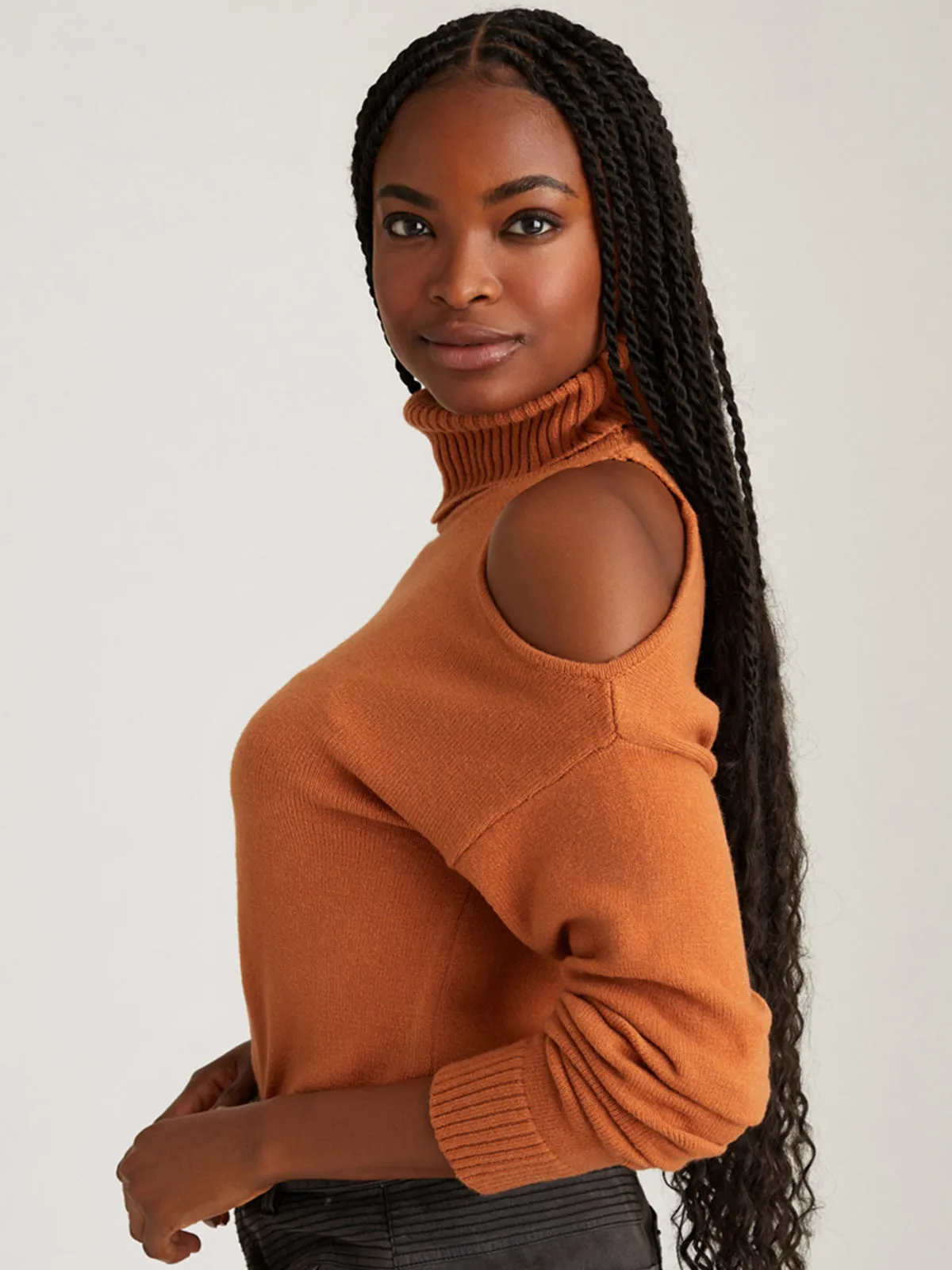 Veronica: Cutout Turtleneck Sweater sold by 525 America product image thumbnail 3