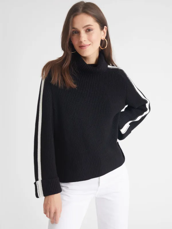 Vida: Tipped Turtleneck Sweater made by 525 America