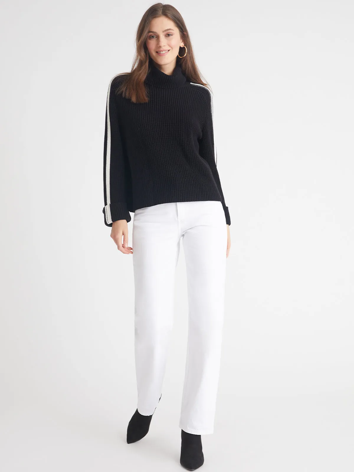Vida: Tipped Turtleneck Sweater sold by 525 America product image thumbnail 4