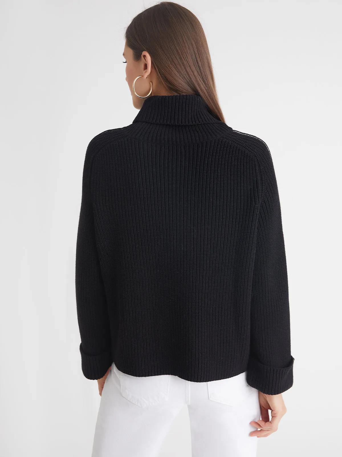 Vida: Tipped Turtleneck Sweater sold by 525 America product image thumbnail 3