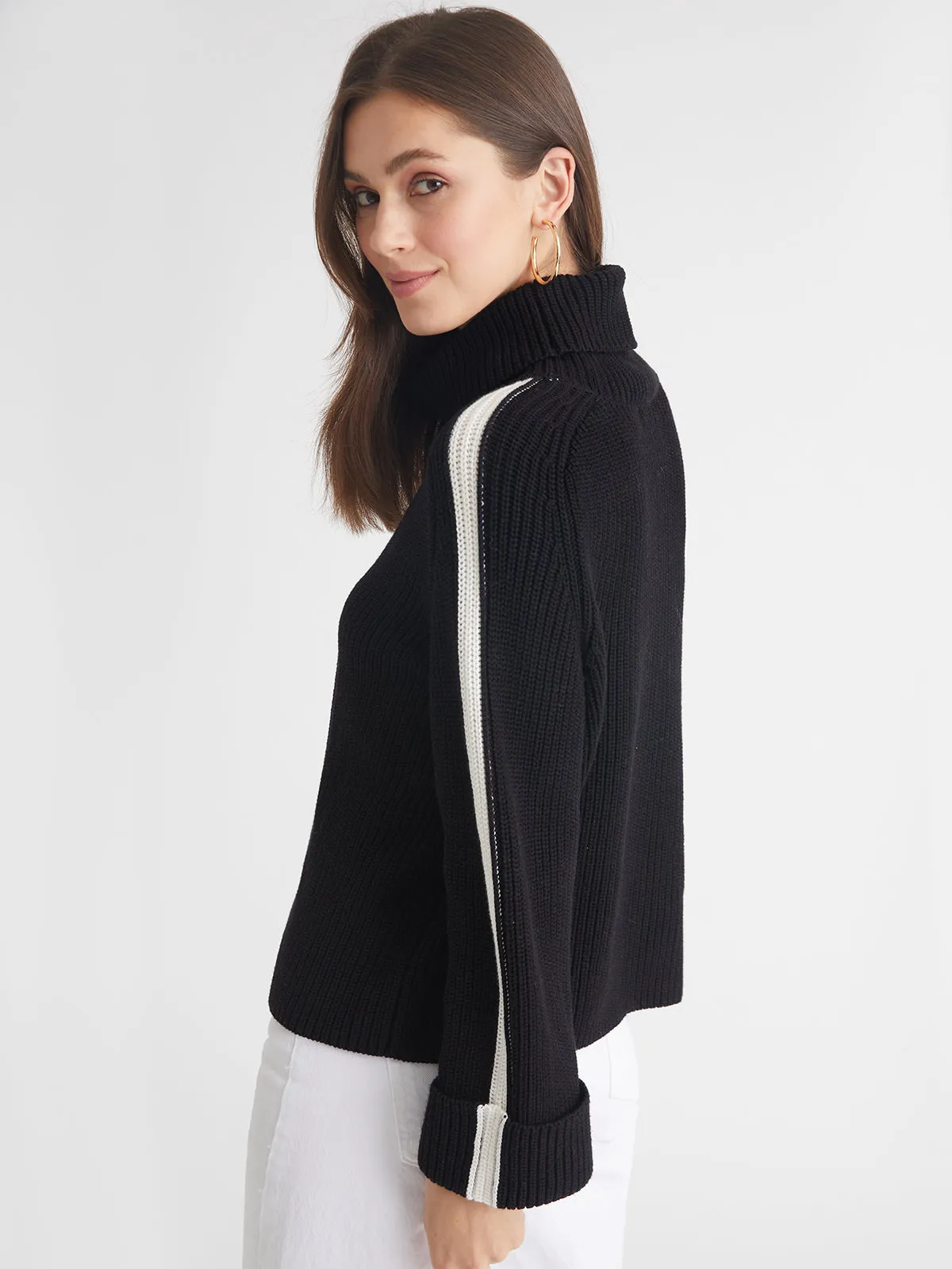 Vida: Tipped Turtleneck Sweater sold by 525 America product image thumbnail 2