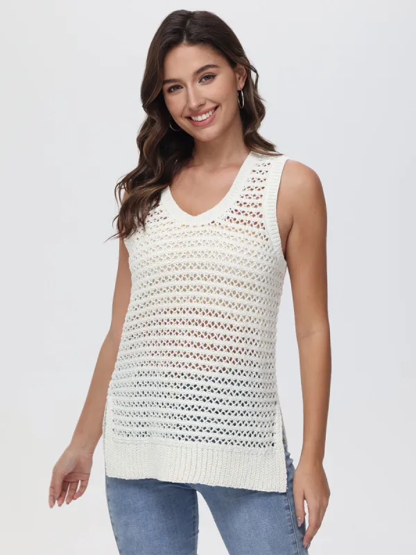 Natalie: Open Stitch Tank sold by 525 America