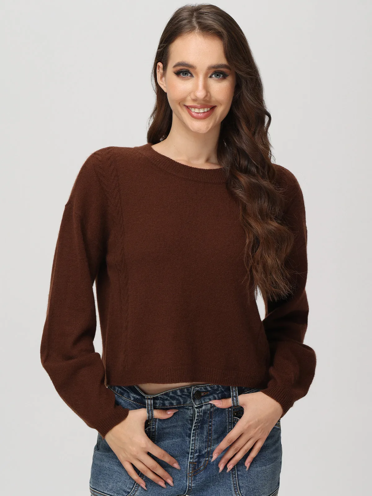 Cashmere Cable Crewneck Pullover sold by 525 America