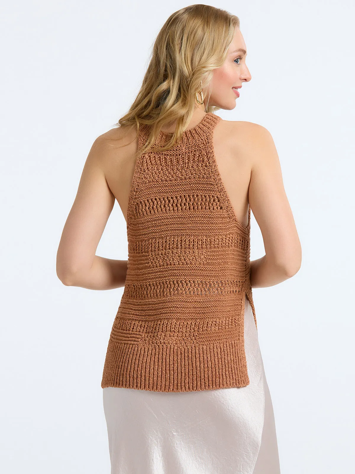 Olivia: Crochet Halter Tank sold by 525 America product image thumbnail 5