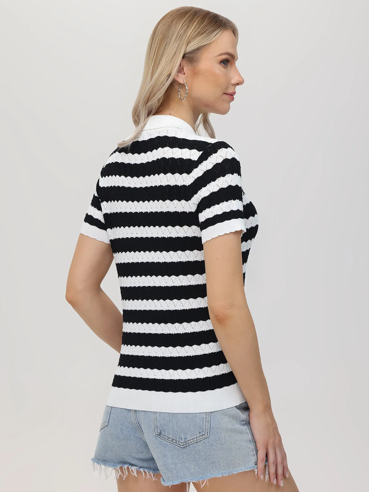 Lucille: Stripe Polo Sweater sold by 525 America product image thumbnail 2
