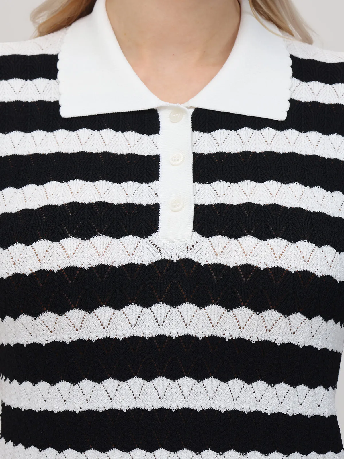 Lucille: Stripe Polo Sweater sold by 525 America product image thumbnail 4