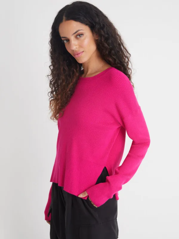 Nola: Rib Crewneck Pullover made by 525 America