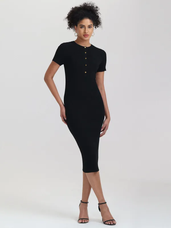 Maia: Rib Midi Dress sold by 525 America