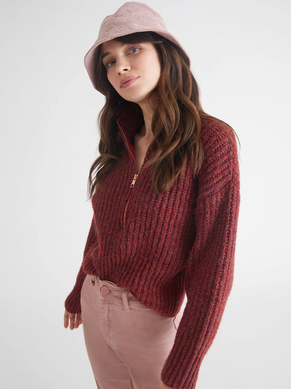 Jackie: Half- Zip Front Pullover sold by 525 America product image thumbnail 5