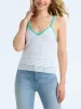 Samantha: 100% Cotton Crochet Tank sold by 525 America
