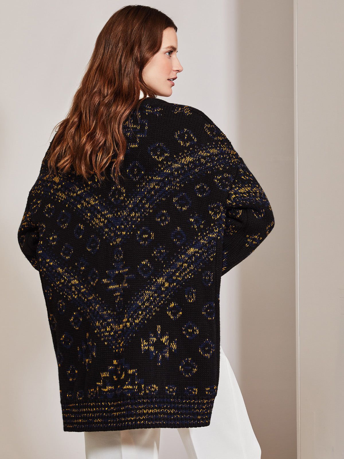 Oversized Pattern Cardigan sold by 525 America