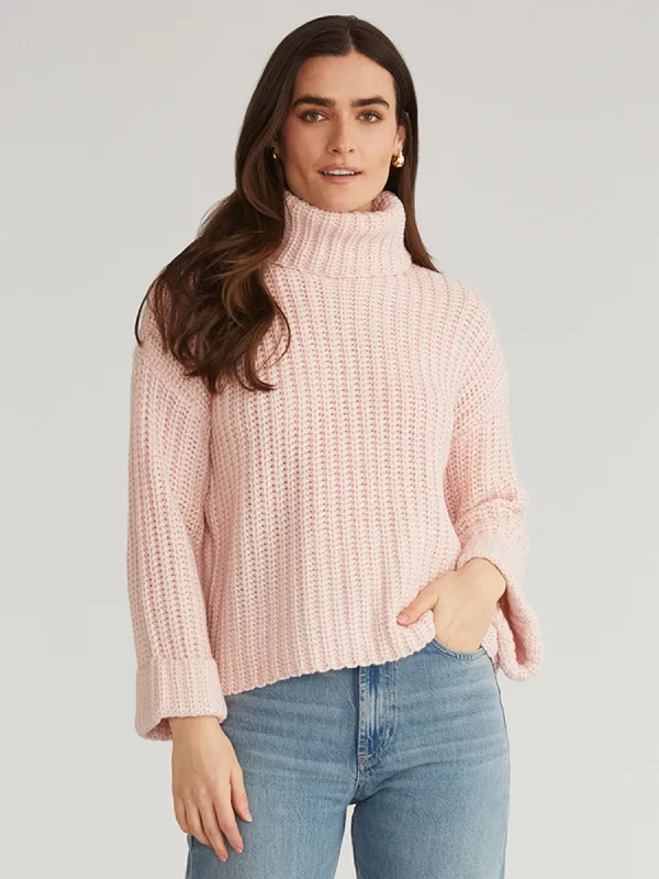 Vida: Turtleneck Shaker Pullover sold by 525 America