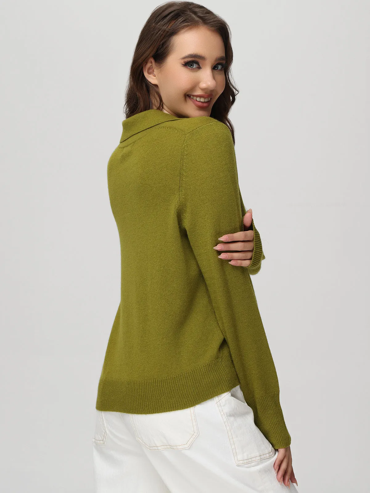 Cashmere Polo Pullover sold by 525 America product image thumbnail 2
