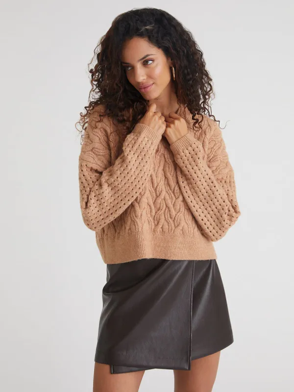 Allie: Cable Crewneck Sweater sold by 525 America