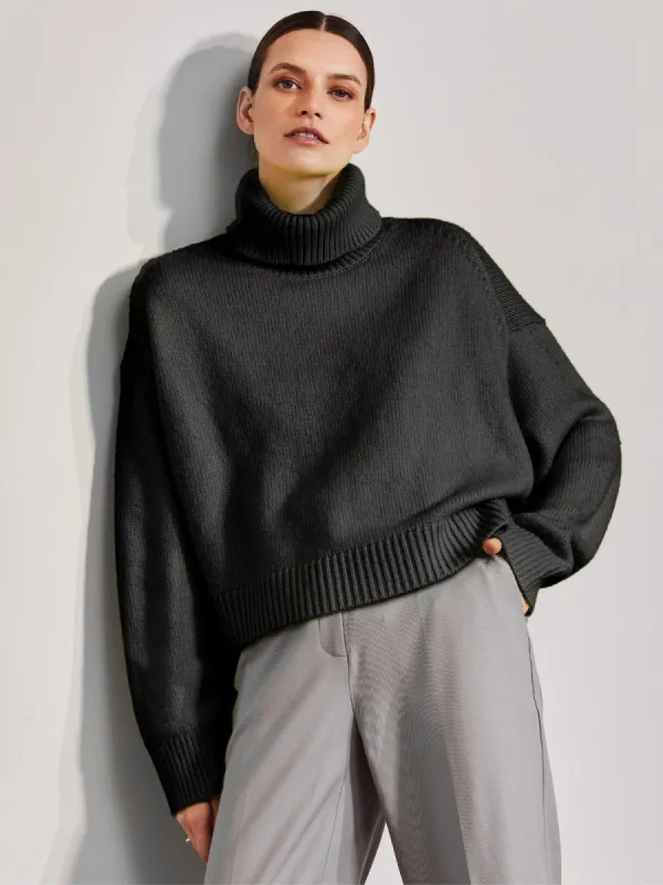Airspun Relaxed Turtleneck made by 525 America