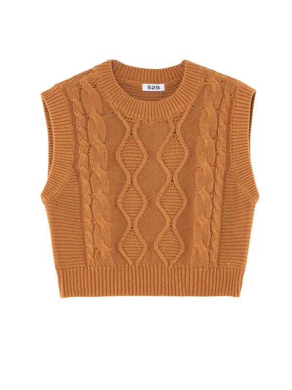Cable Crewneck Vest sold by 525 America