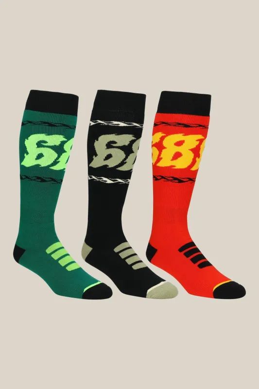 686 Men's Flame Socks - 3 Pack sold by 686