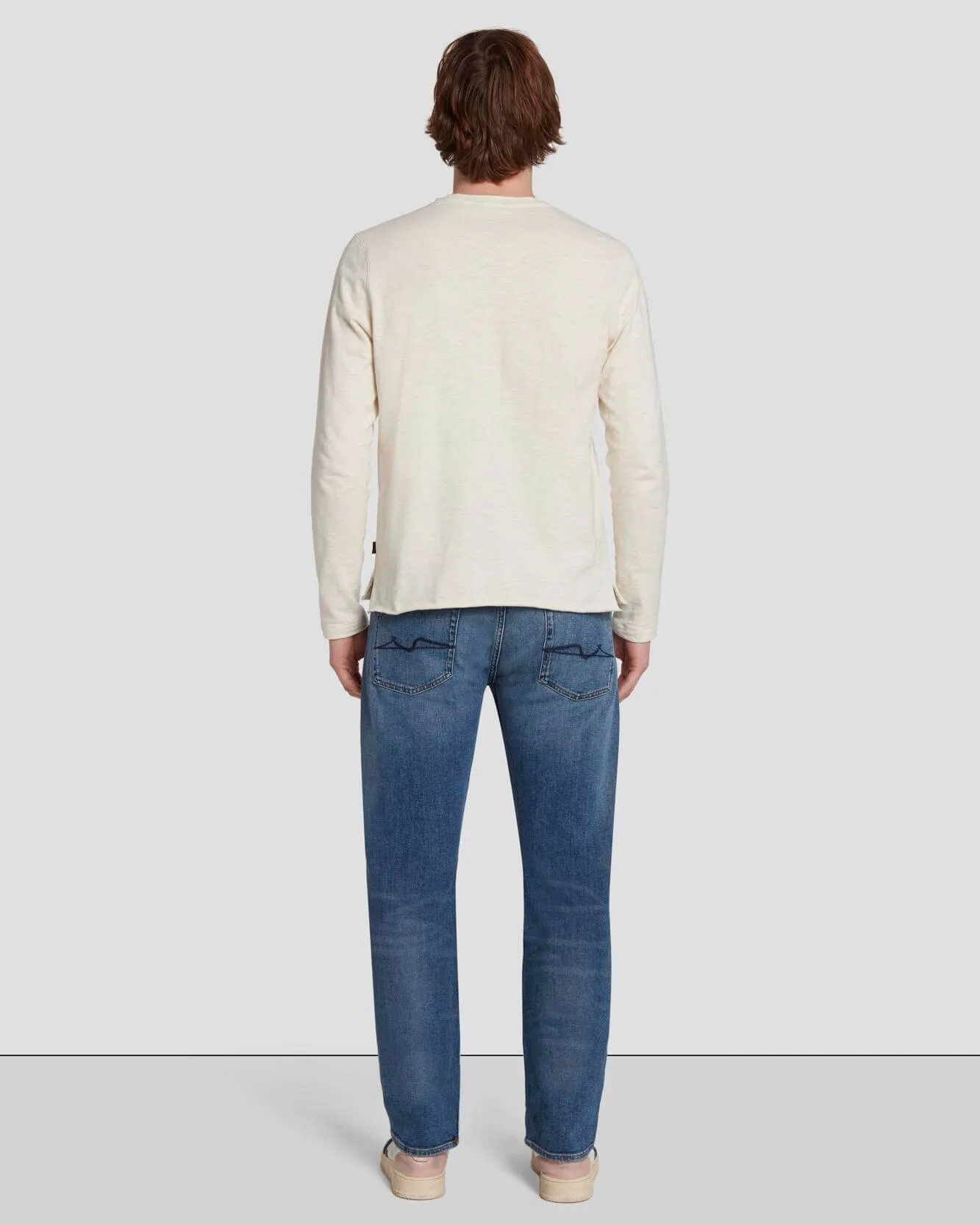 Long Sleeve Henley in Dover White sold by 7 For All Mankind product image thumbnail 4