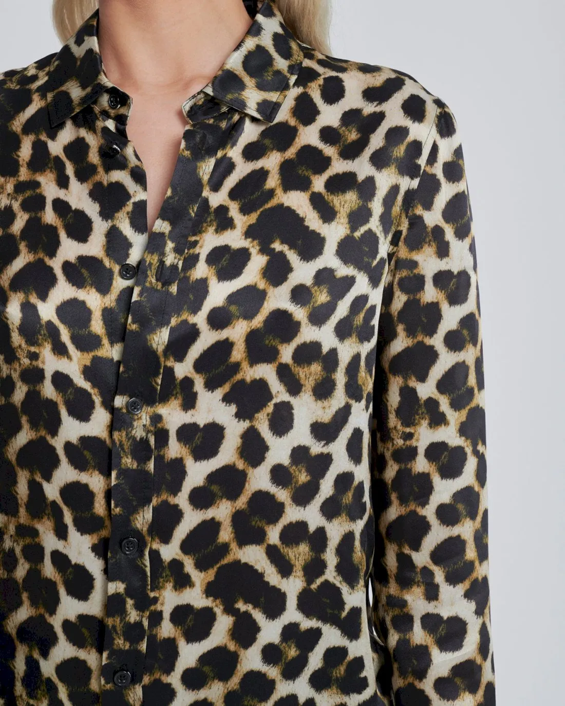Silk Button-Up Shirt in Leopard sold by 7 For All Mankind product image thumbnail 4