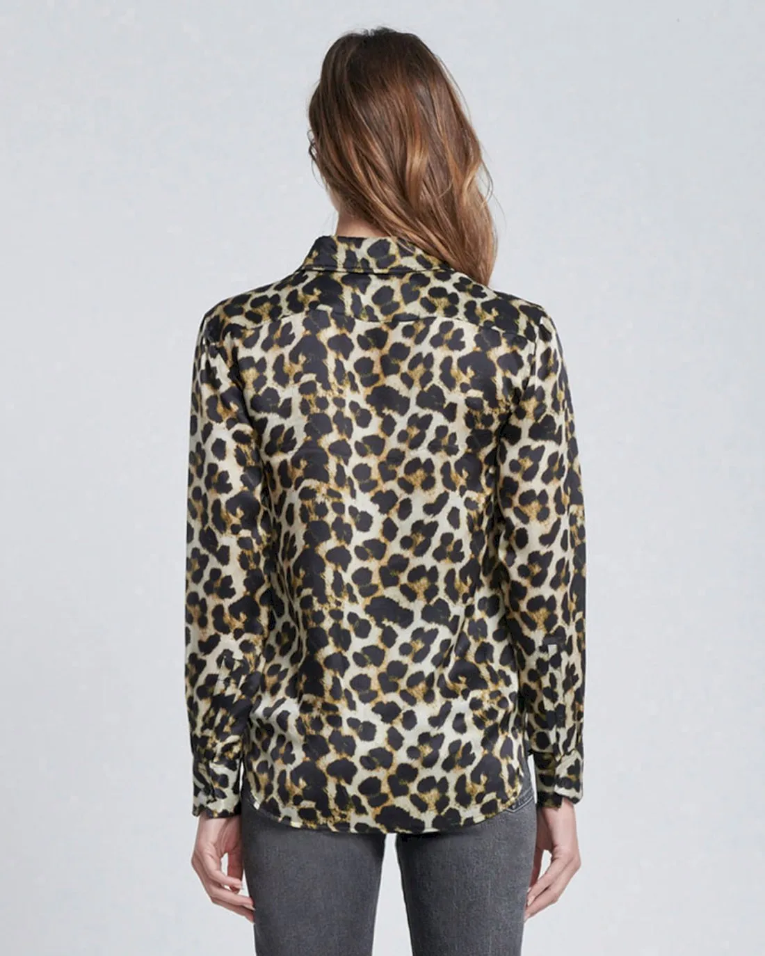 Silk Button-Up Shirt in Leopard sold by 7 For All Mankind product image thumbnail 3