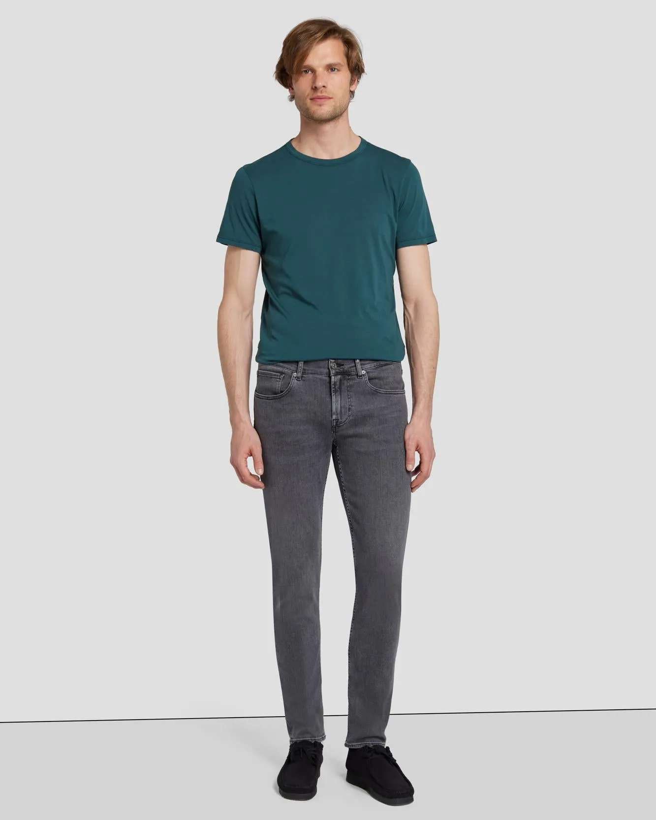 EarthKind Stretch Tek Slimmy Tapered in Scholar sold by 7 For All Mankind