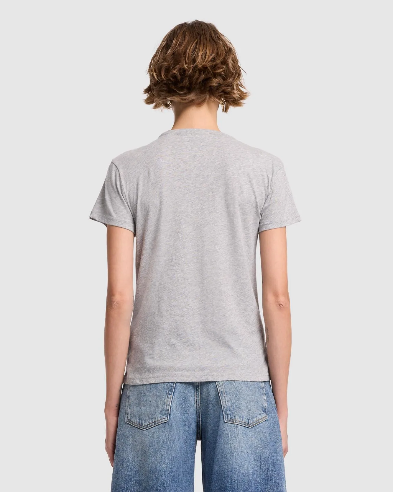 Basic Tee in Heather Grey sold by 7 For All Mankind product image thumbnail 4